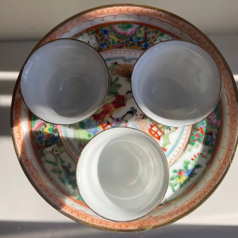 台湾 王宮柄 お皿とおちょこ 4点セット | Koy studio