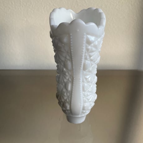 Fenton milk glass boots