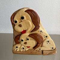 Wood box Dogs