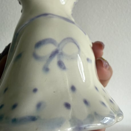 Dress flower vase purple