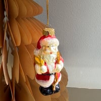 【Vintage】Santa glass ornament Poland
