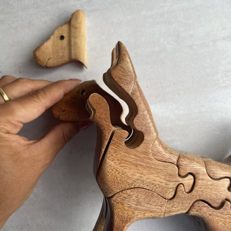 Wood puzzle Dog