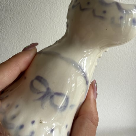 Dress flower vase purple