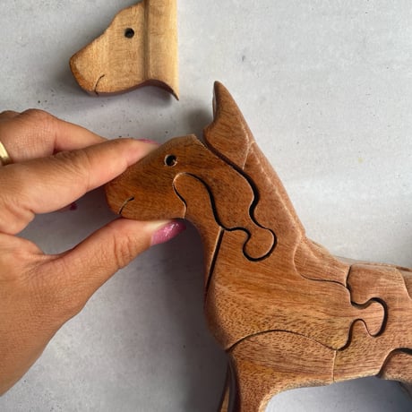 Wood puzzle Dog
