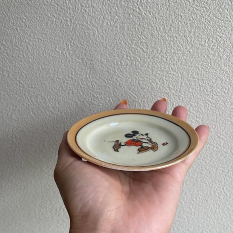 1930's Disney Mickey hockey dish