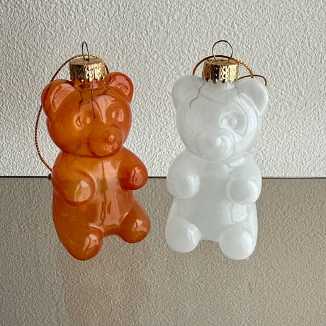 Gummy bear glass ornament USA（Gold charm）