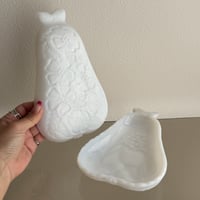 Hazel Atlas milk glass fruits tray