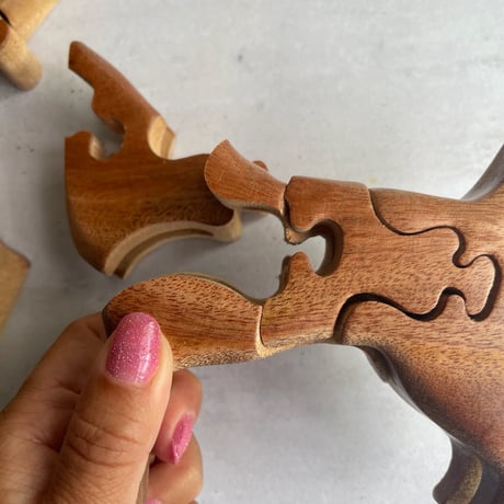Wood puzzle Dog