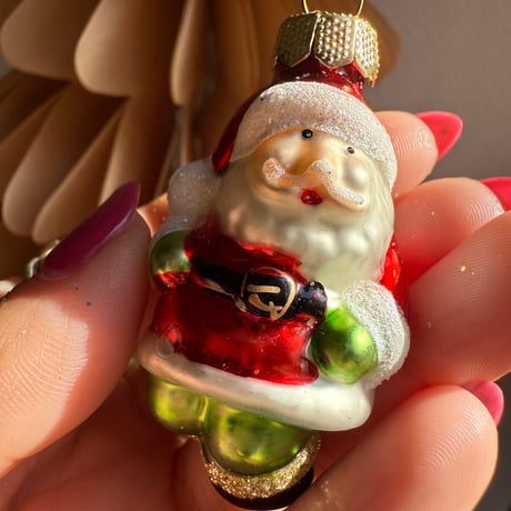 Mini santa glass ornament Poland