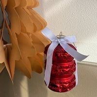 Red macaron glass ornament Australia