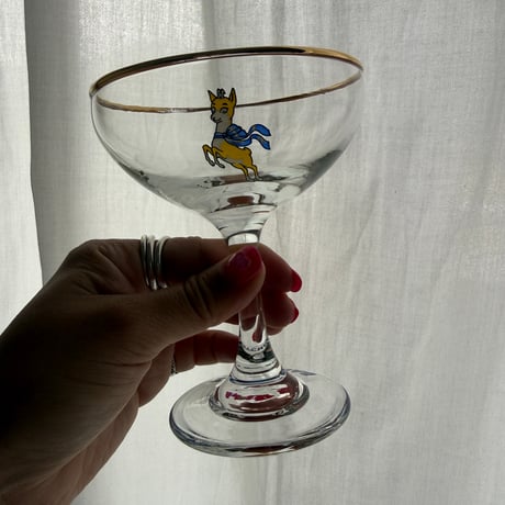 1970's UK Babycham champagne glass
