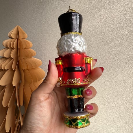 Nutscracker glass ornament USA