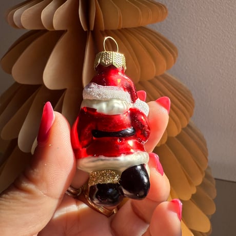 Mini santa glass ornament Poland