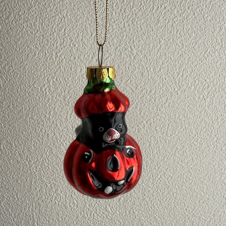 【Vintage】Pumpkin glass ornament USA