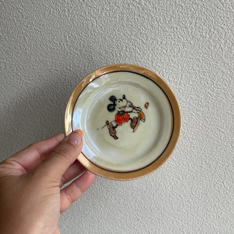 1930's Disney Mickey hockey dish