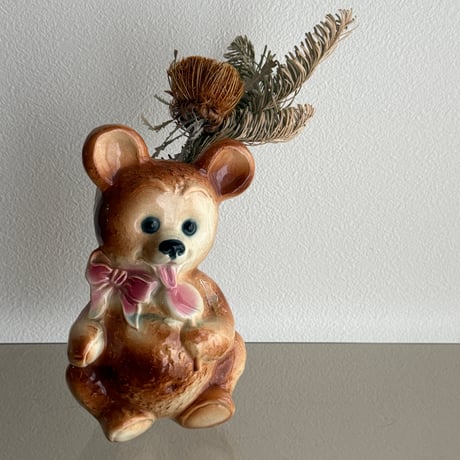 Royal Copley Teddy bear flower vase