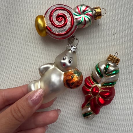 【Vintage】Ghost glass ornament USA