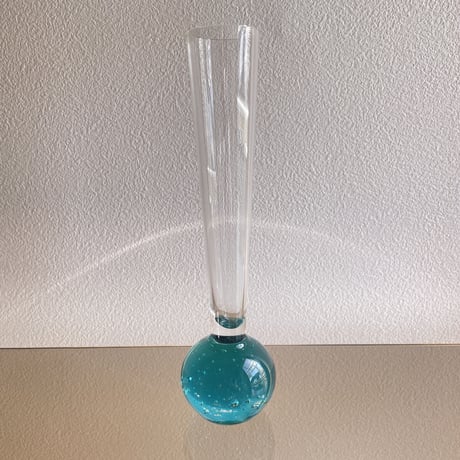 Bubble glass flower vase