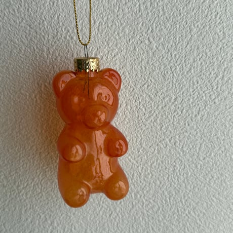 Gummy bear glass ornament USA（Gold charm）