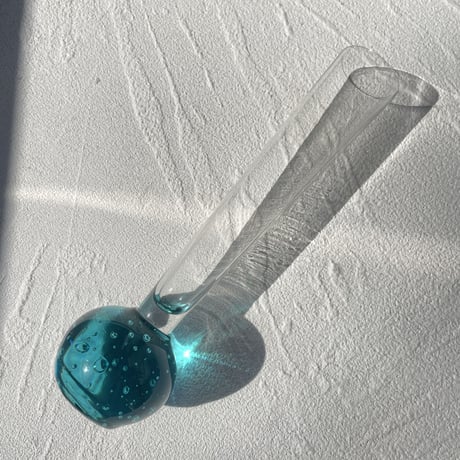 Bubble glass flower vase