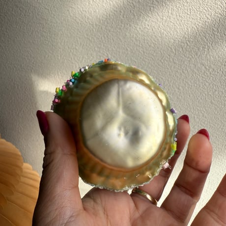 Cupcake glass ornament USA