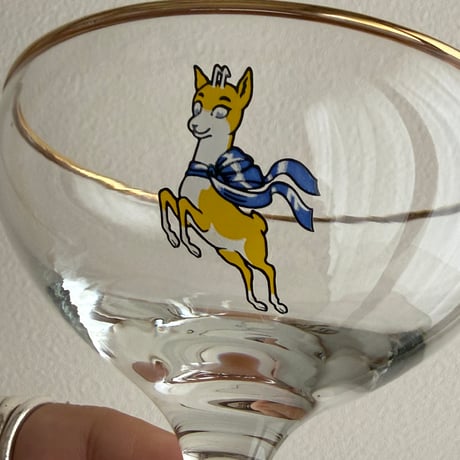 1970's UK Babycham champagne glass