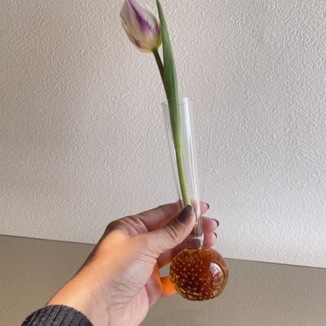 Bubble glass flower vase