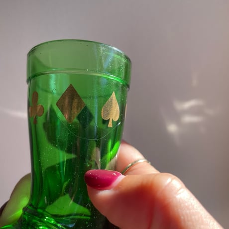 Boot green mini glass