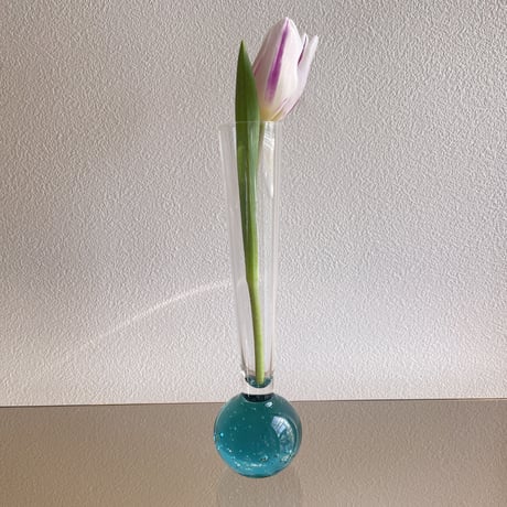 Bubble glass flower vase