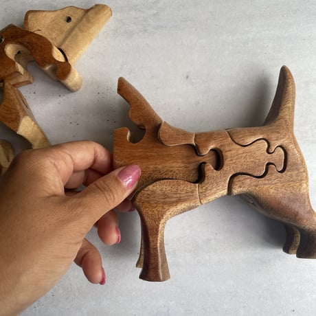 Wood puzzle Dog