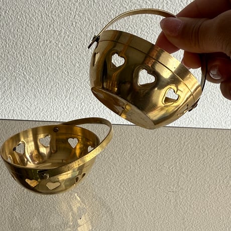 Heart candle basket