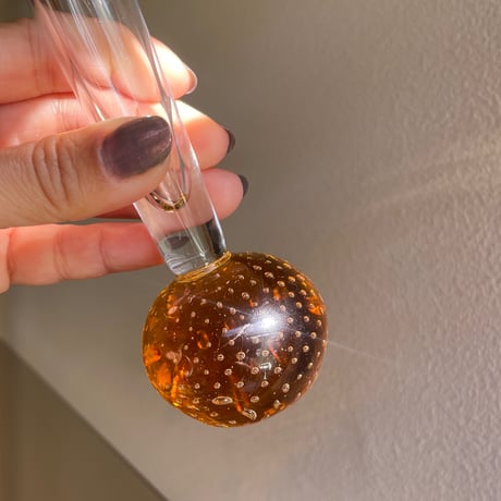 Bubble glass flower vase