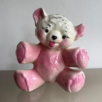 Pink bear vase