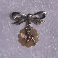 Ribbon bambi brooch