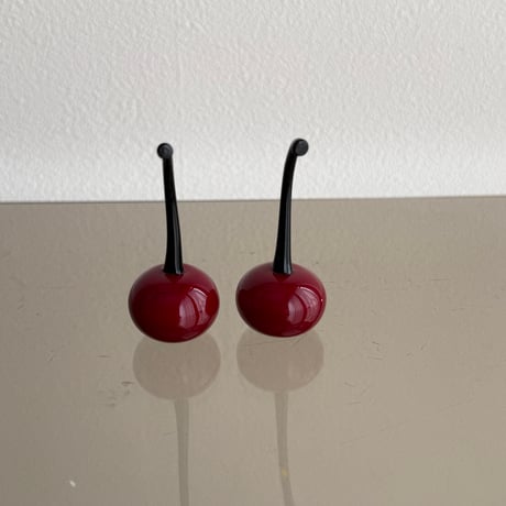 Glass cherry set objet