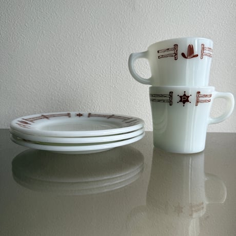 Vintage Pyrex 1960's Ponderosa Old western series tray
