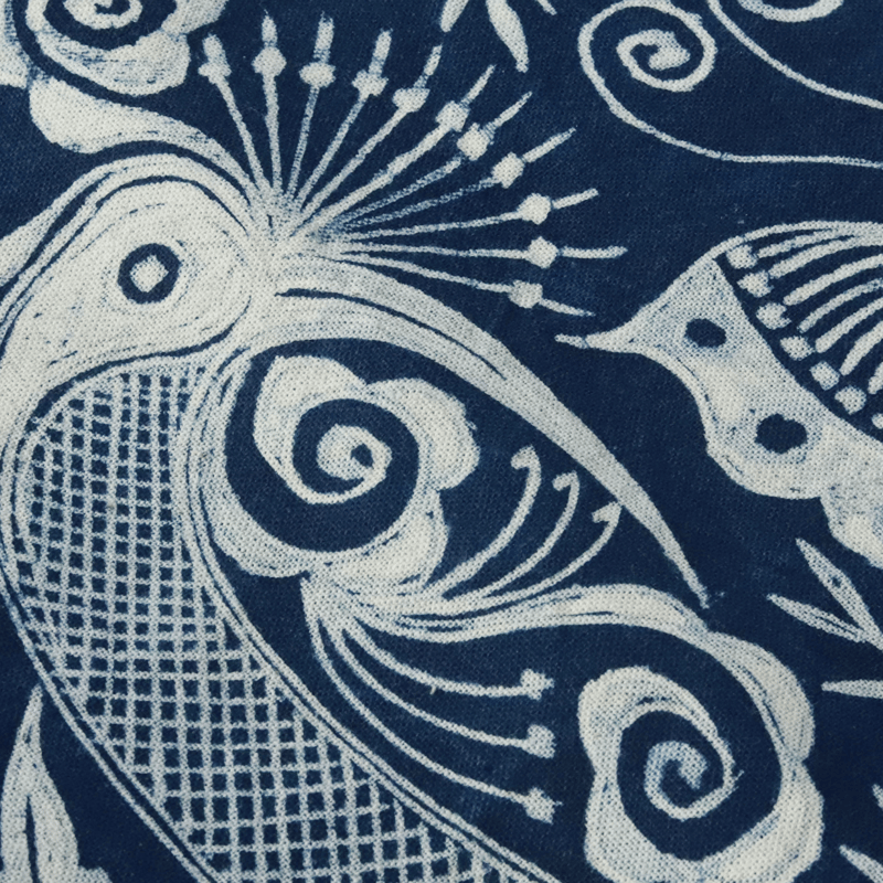 神話物語—古木伝説 ミャオ族蝋染 藍染テーブルクロス（長） | RAKUSU ART