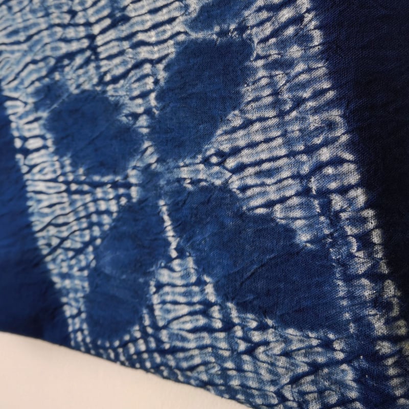 手描き　オールドバティック 藍染め(8428) オールドバティック トゥリス Batik Tulis（手描き）01 | アジア