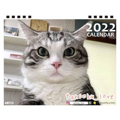 【予約販売】 猫 tansoku_love 2022年 卓上 カレンダー TC22071
