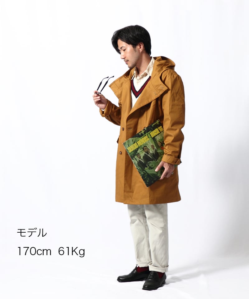 コットンベンタイルフードコート Hood Trench Ventile (Camel) フードトレンチ ベンタイル | 道田