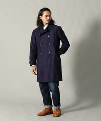 Narrow Rapel Trench Moleskin (Indigo) ナローラペル トレンチ モールスキン（インディゴ）