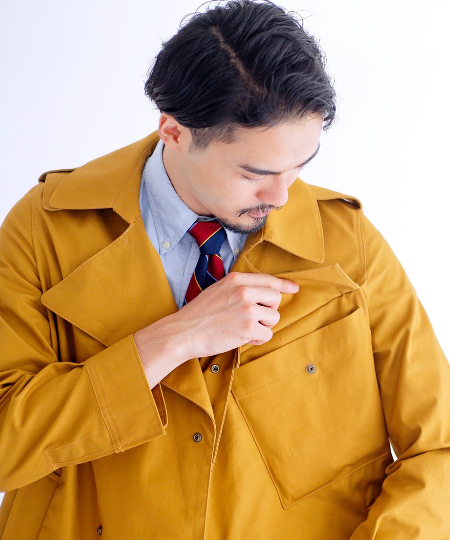 ジャケット・アウター RYOTAKASHIMA VENTILE DESPATCH RIDER COAT Dispatch riders coat Ventile (Olive)_ディスパッチライダー