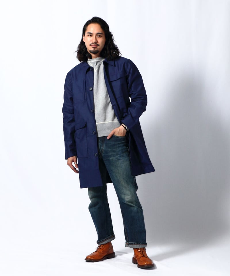 ナイジェルケーボン エンジニアコート モールスキン 46 ダークネイビー Engineer Coat Moleskin (Navy) エンジニアコート モールスキン |
