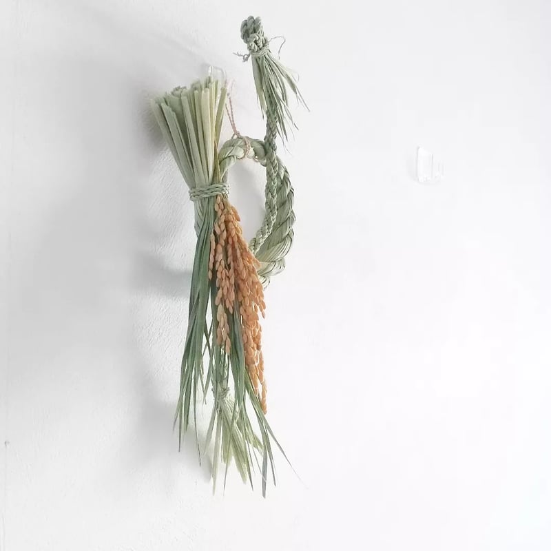 ハンドメイド 龍のしめ縄 出雲真菰の龍注連縄飾り「双龍 親子」 お正月・迎春用 しめなわ