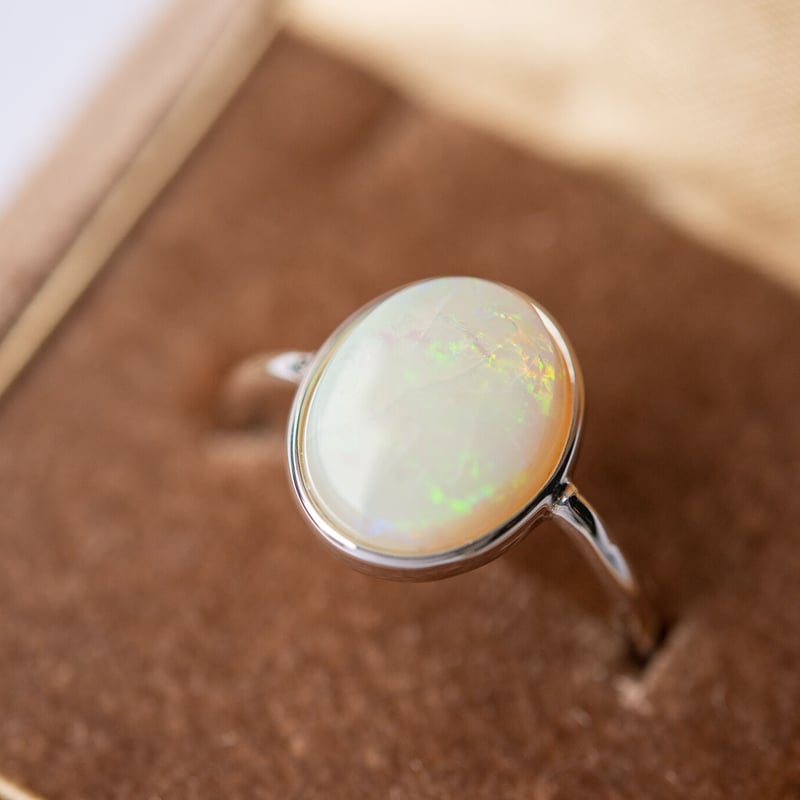Bijou series>23:ホワイトオパール/ SV925 | Sou. jewelry