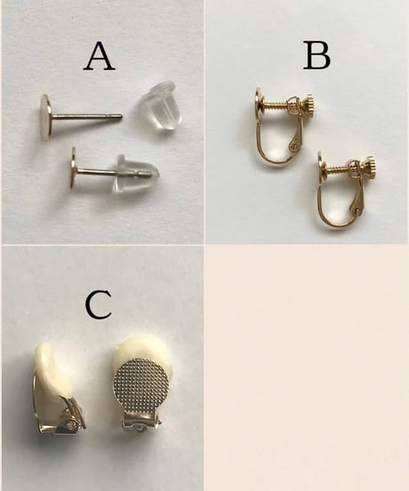 【春】暖かな陽気　朱色　ピアス/イヤリング