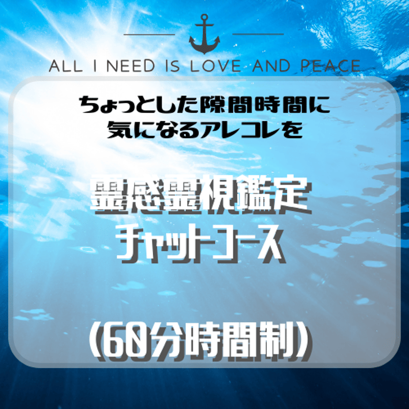霊視占い　90分　占い放題 占い 霊感霊視 60分間占い放題