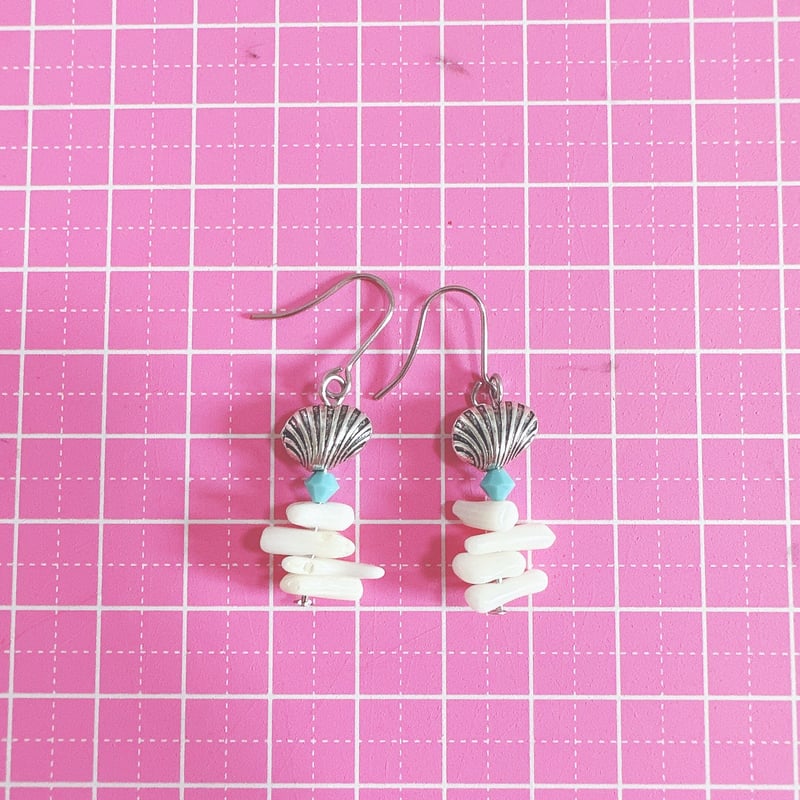 NS♡シェル×海竹サンゴ🪸ピアス | Hottest