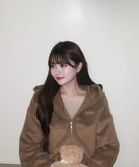 【BEIGE】SHAGGY ZIPUP PARKER