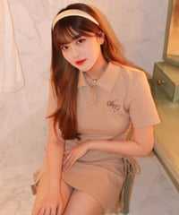 【BEIGE】POLO DRESS